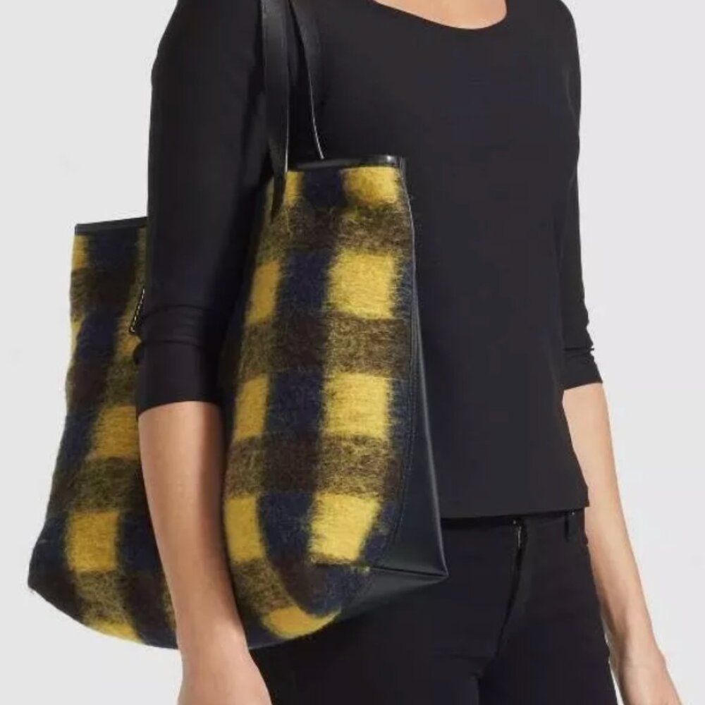 Kelsi Dagger Brooklyn 'Commuter' Plaid Flannel Tote (yellow, blue, black)